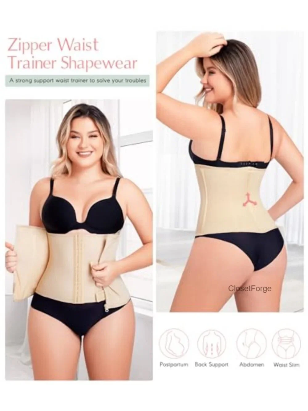 Waist Trainer Corset Tummy Control Shapewear Breathable Waist Cincher Women